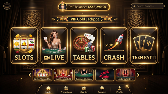 Main screen of H555 casino page for PK players